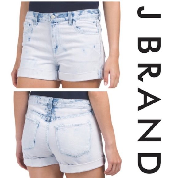 J Brand Pants - J Brand Mid Rise Acid Washed Cuffed Shorts 31 NWT
